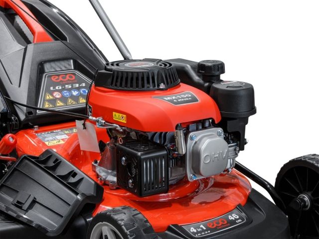 Газонокосилка бензиновая ECO LG-534 (4.0 л.с., шир. 46 см, ручной привод, мульчир., стальн.корпус, травосборник 50 л) (EC3410-1)