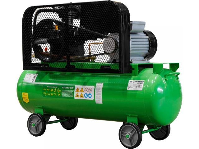 Компрессор ECO AE-1003-B70 ременной (580 л/мин, 8 атм, ременной, масляный, ресив. 100 л, 230 В, 3.00 кВт) (EC2610-0)